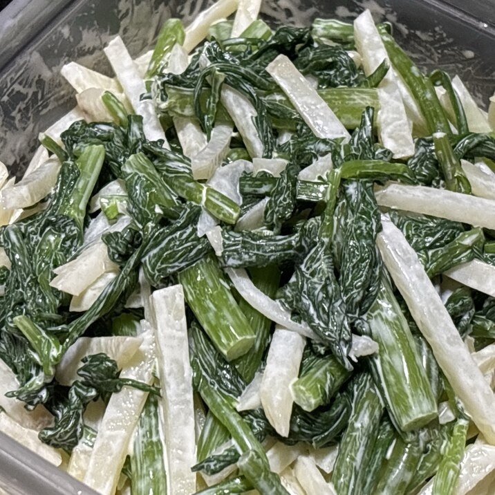 春菊とじゃがいものナンプラーマヨレモン